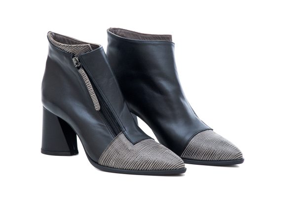 Δερμάτινα Ankle Boots  Art 82 Black & Grey - ANKLE BOOTS FW