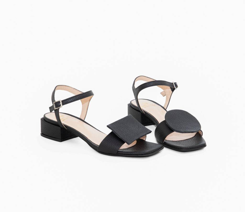 Leather Low Heeled Sandals Art 4SS15 - HEELED SANDALS SS24