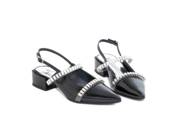 Leather Low Heeled Sandals Art 4SS15 - HEELED SANDALS SS24