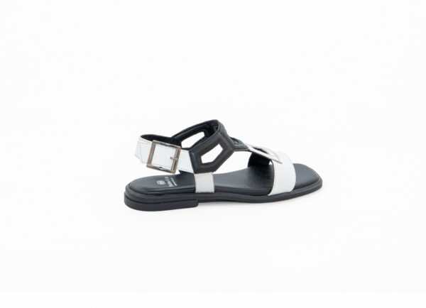 Leather Low Heeled Sandals Art 5SS10 - FLAT