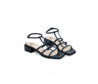 Leather Low Heeled Sandals Art 5SS30 - Image 2