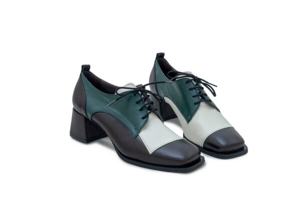Δερμάτινα Δετά art 5fw49 brown green & of white, 35