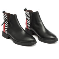 Δερμάτινα Μποτάκια art 6fw08 black red black & white zebra (Αντιγραφή)