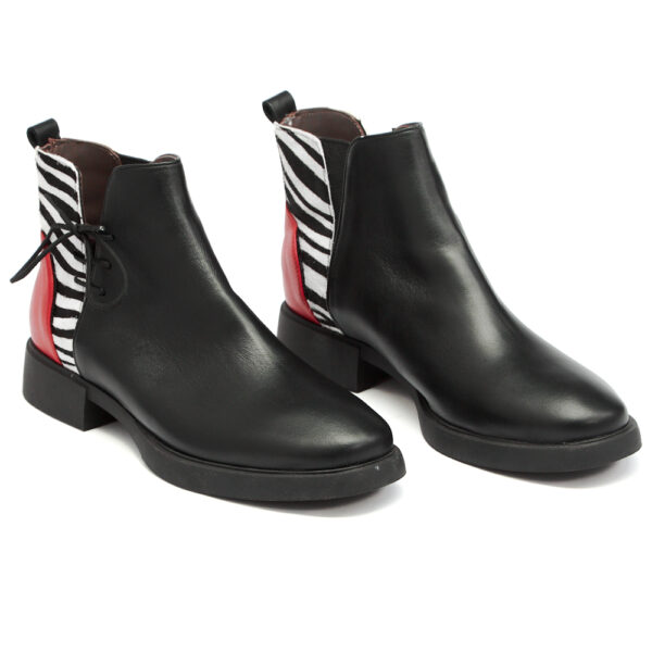 Δερμάτινα Μποτάκια art 6fw08 black red black & white zebra (Αντιγραφή)