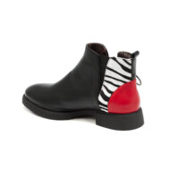 Δερμάτινα Μποτάκια art 6fw08 black red black & white zebra (Αντιγραφή)