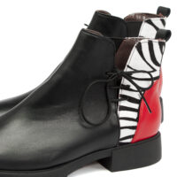 Δερμάτινα Μποτάκια art 6fw08 black red black & white zebra (Αντιγραφή)