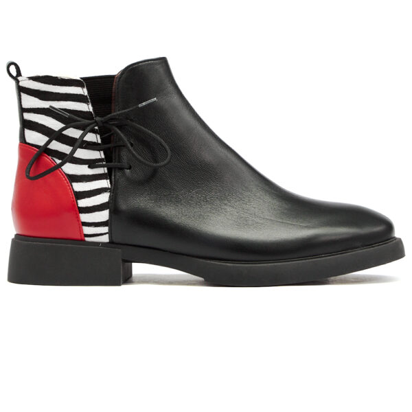 Δερμάτινα Μποτάκια art 6fw08 black red black & white zebra (Αντιγραφή)