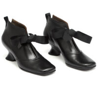 Δερμάτινα ankle boots art 6fw48 black