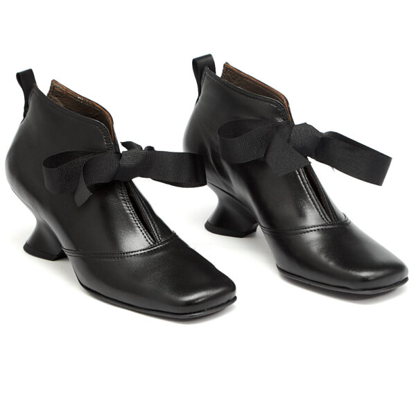 Δερμάτινα ankle boots art 6fw48 black