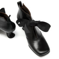 Δερμάτινα ankle boots art 6fw48 black