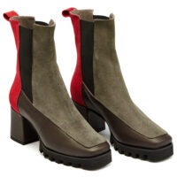 Δερμάτινα Μποτάκια art 6fw51 brown red & oil