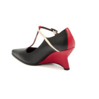 Δερμάτινες Γόβες art 6fw83 black red & ekru